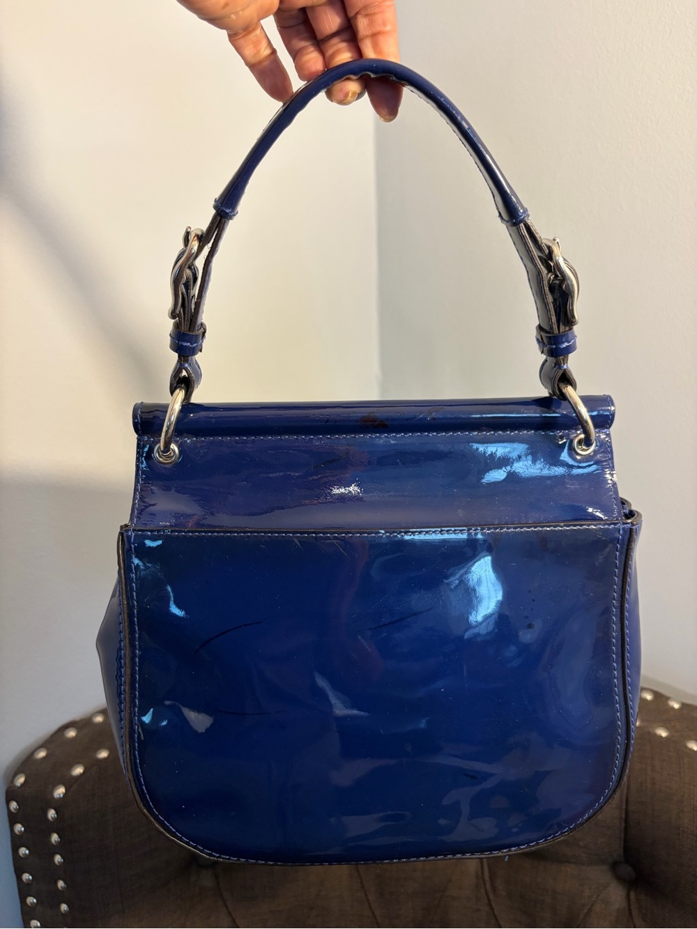 Coach Legacy Willis Bag in Cobalt Blue/Midnight Blue - Picture 15 of 16